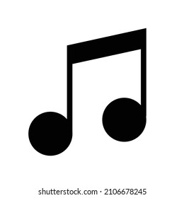 A musical note icon. Music and sheet music. Vector.