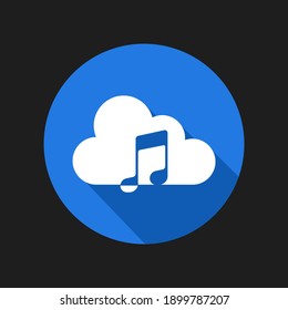 Musical note icon on cloud. isolated on background. vector illustration - Powered by Shutterstock - Get 15% off with code: PIKWIZARD15