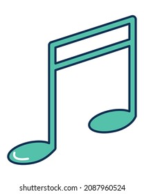 musical note icon on white background