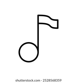 A musical note icon representing audio or music.