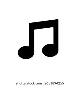 Ícone de nota musical representando ritmo e melodia em formato digital
