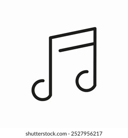 Vector de signo de icono de nota musical