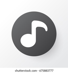Musical Note Icon Symbol. Premium Quality Isolated Quaver Element In Trendy Style.