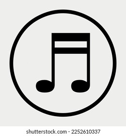 Symbol für musikalische Noten, Vektordesign