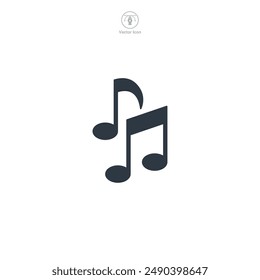 Musical Note icon theme symbol vector illustration isolated on white background