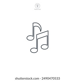 Musical Note icon theme symbol vector illustration isolated on white background