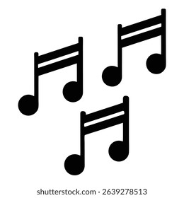 A musical note icon with a treble clef symbol depicts the artistic concept of sound and melody.