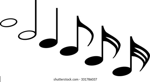the musical note icon vector