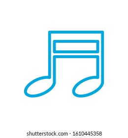 Musical note icon vector design template