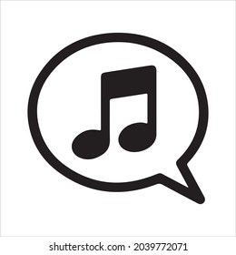 Musical note icon. Vector and glyph