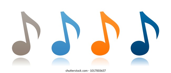 Musical note icon. Vector illustration