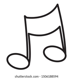 musical note icon vector illustration