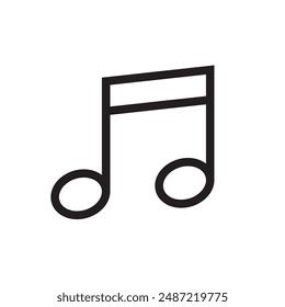 musical note icon, vector illustration