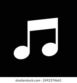 musical note icon, vector illustration