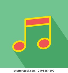 musical note icon, vector illustration