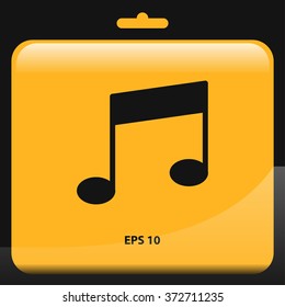 musical note icon. vector illustration