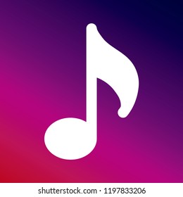 Musical Note icon vector illustrator creative design purple and pink gradient background