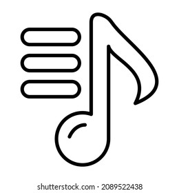 Symbol für musikalische Note, Vektorbild. Kann auch für Web-Apps, mobile Apps und Printmedien verwendet werden.