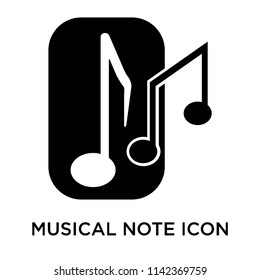 Musical note icon vector isolated on white background for your web and mobile app design, Musical note logo concept