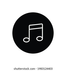 Symbol für musikalische Note, Vektorgrafik. Melody-Zeichen