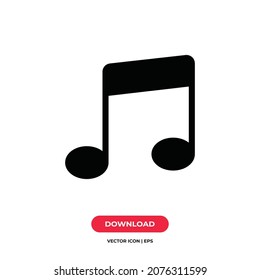 Vector de icono de nota musical. Signo de melodía