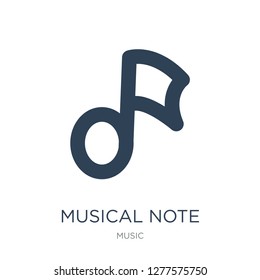 musical note icon vector on white background, musical note trendy filled icons from Music collection, musical note vector illustration