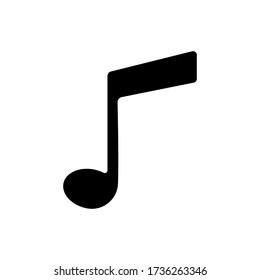 Vector de icono de nota musical en fondo blanco