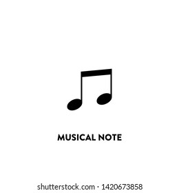 musical note icon vector. musical note sign on white background. musical note icon for web and app