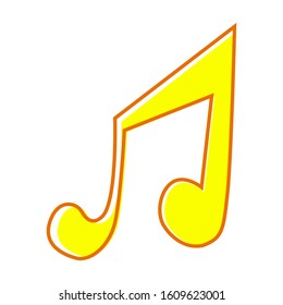 Musical note icon vector in trendy style design