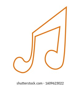 Musical note icon vector in trendy style design