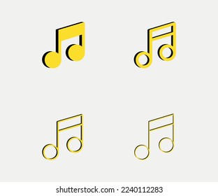 Logo für Musik-Hinweis-Symbole - Vektorgrafik einzeln auf weißem Hintergrund