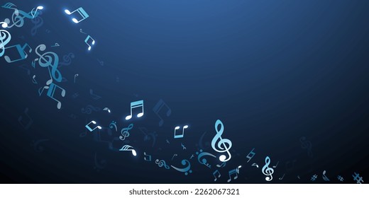 Musical note icons vector background. Sound composition signs burst. Festival music concept. Doodle note icons signs with treble clef. Concert poster backdrop.