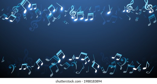 Musical note icons vector illustration. Audio recording signs burst. Dance music concept. Modern note icons elements with flat. Birthday card graphic design.