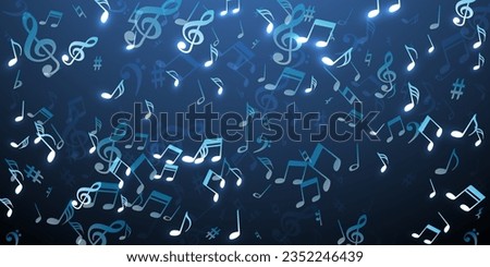 Musical note icons vector illustration. Sound composition elements swirling. Party music concept. Retro note icons elements with treble clef. Party flyer background.