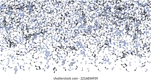 Musical note icons vector pattern. Melody notation elements burst. Party music pattern. Abstract note icons elements with sharp. Banner background.