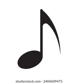 Icono de nota musical,diseño de símbolo de ilustración vectorial