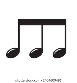 Musical note icon,vector illustration symbol design