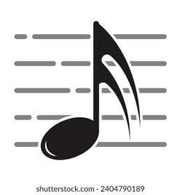 Musical note icon,vector illustration symbol design