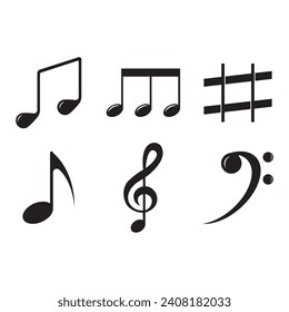 Musical note icon,vector illustration symbol design