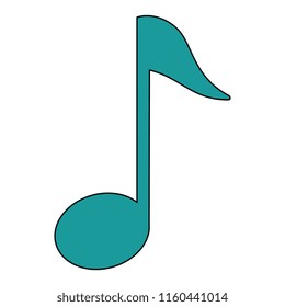 musical note isolated icon