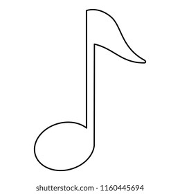musical note isolated icon