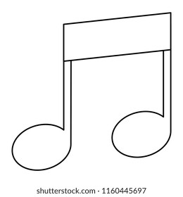 musical note isolated icon
