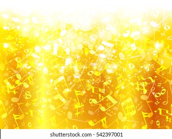 Musical note light score background