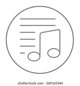 Icono de la línea de nota musical.