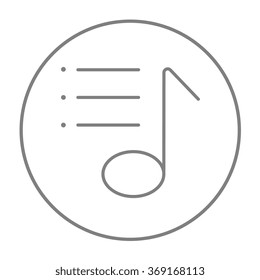 Icono de la línea de nota musical.