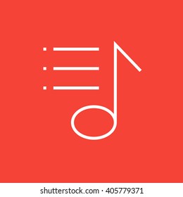 Icono de la línea de nota musical.