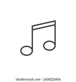 Symbol der Notenzeile. lineares Stilzeichen für mobiles Konzept und Webdesign. Das Symbol für die Vektorillustration der Hauptmusik umreißen. Symbol, Logo-Abbildung. Vektorillustration-Grafiken