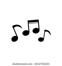 musical note logo icon ilustration flat
