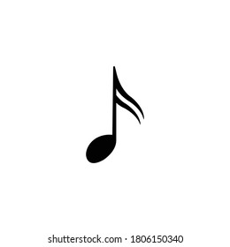 musical note logo stock illustration design