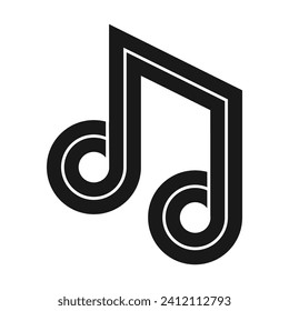 musical note logo vector illustration design